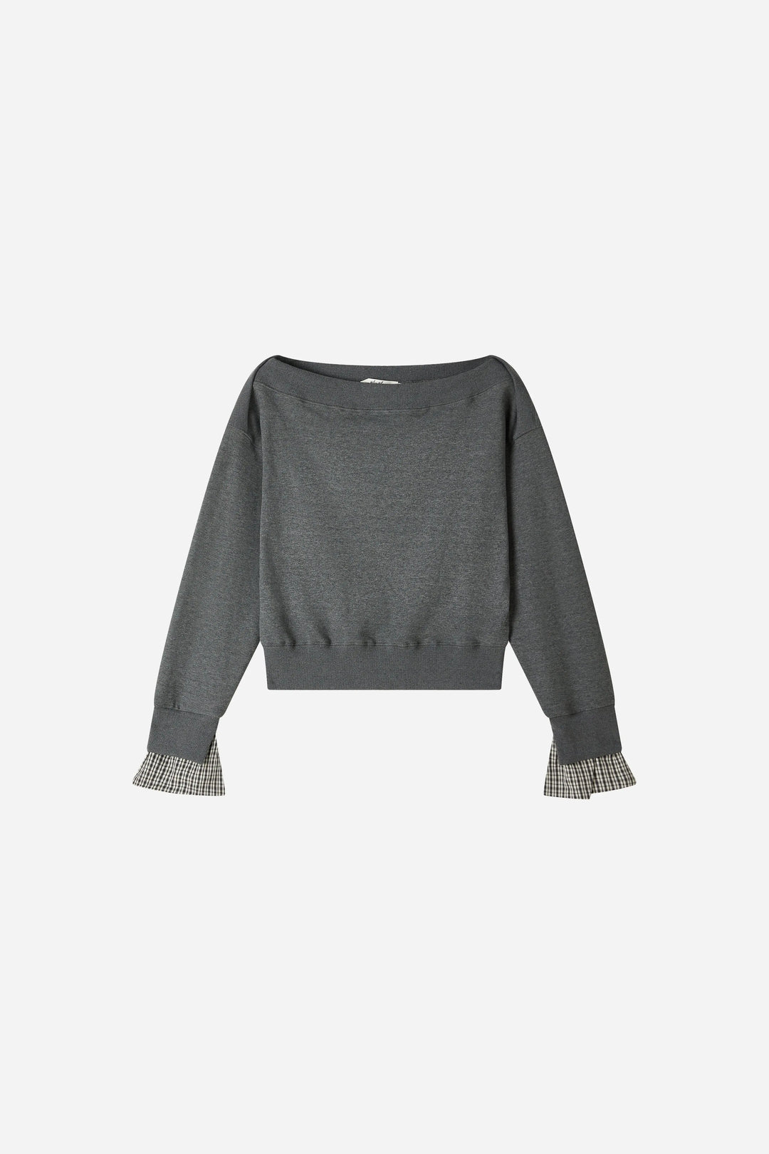 An image of a   31125 Layered Off-Shoulder Sweatshirt by  Mirra Masa