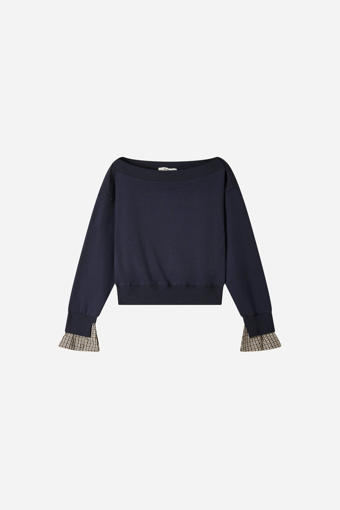 An image of a   31125 Layered Off-Shoulder Sweatshirt by  Mirra Masa