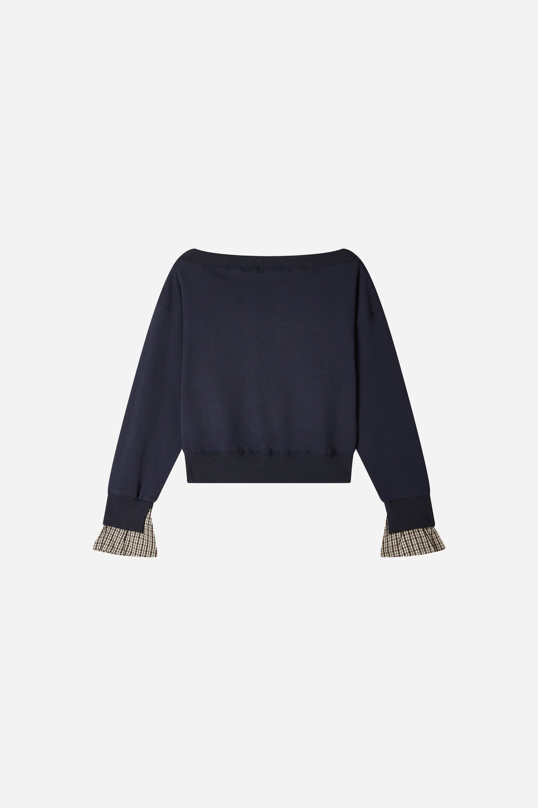 An image of a   31125 Layered Off-Shoulder Sweatshirt by  Mirra Masa