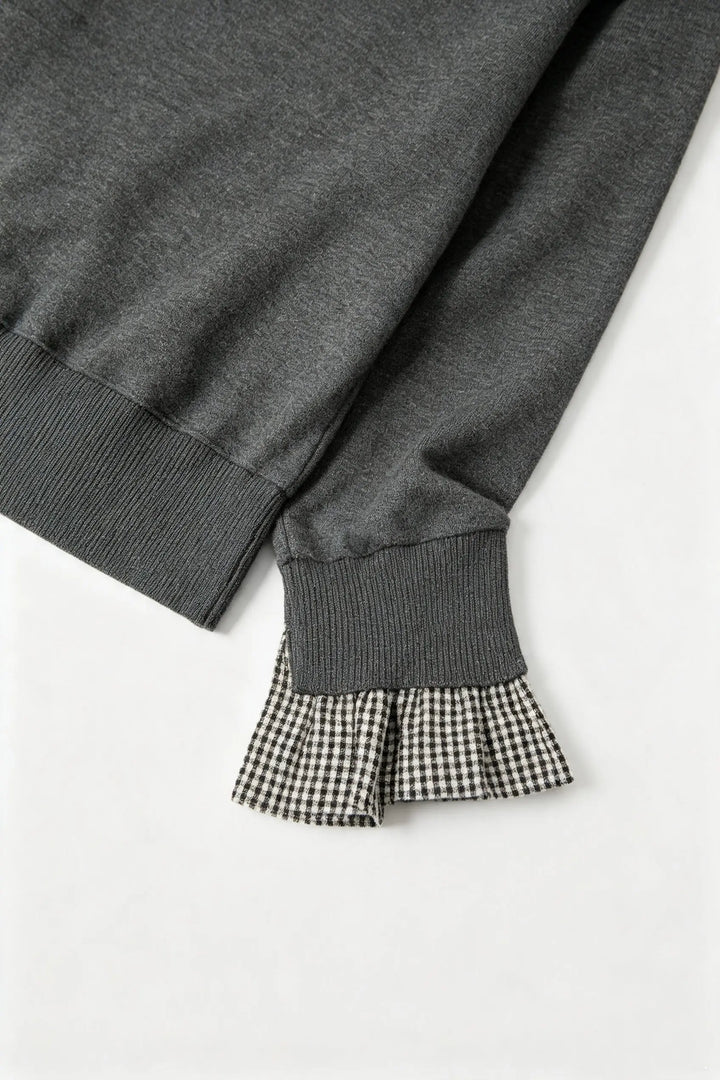 An image of a   31125 Layered Off-Shoulder Sweatshirt by  Mirra Masa