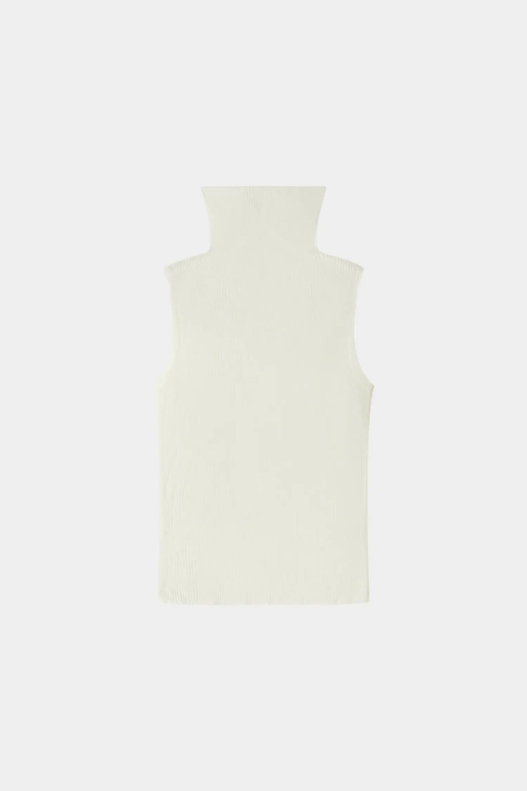 An image of a   31149 Ribbed Sleeveless Turtleneck by  Mirra Masa