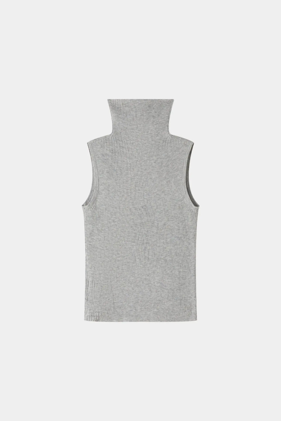 An image of a   31149 Ribbed Sleeveless Turtleneck by  Mirra Masa