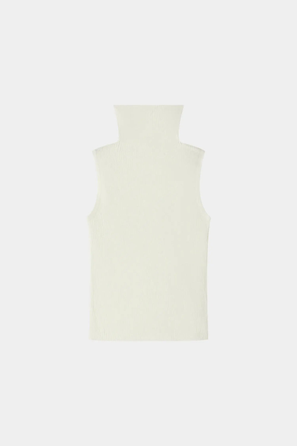 An image of a   31149 Ribbed Sleeveless Turtleneck by  Mirra Masa