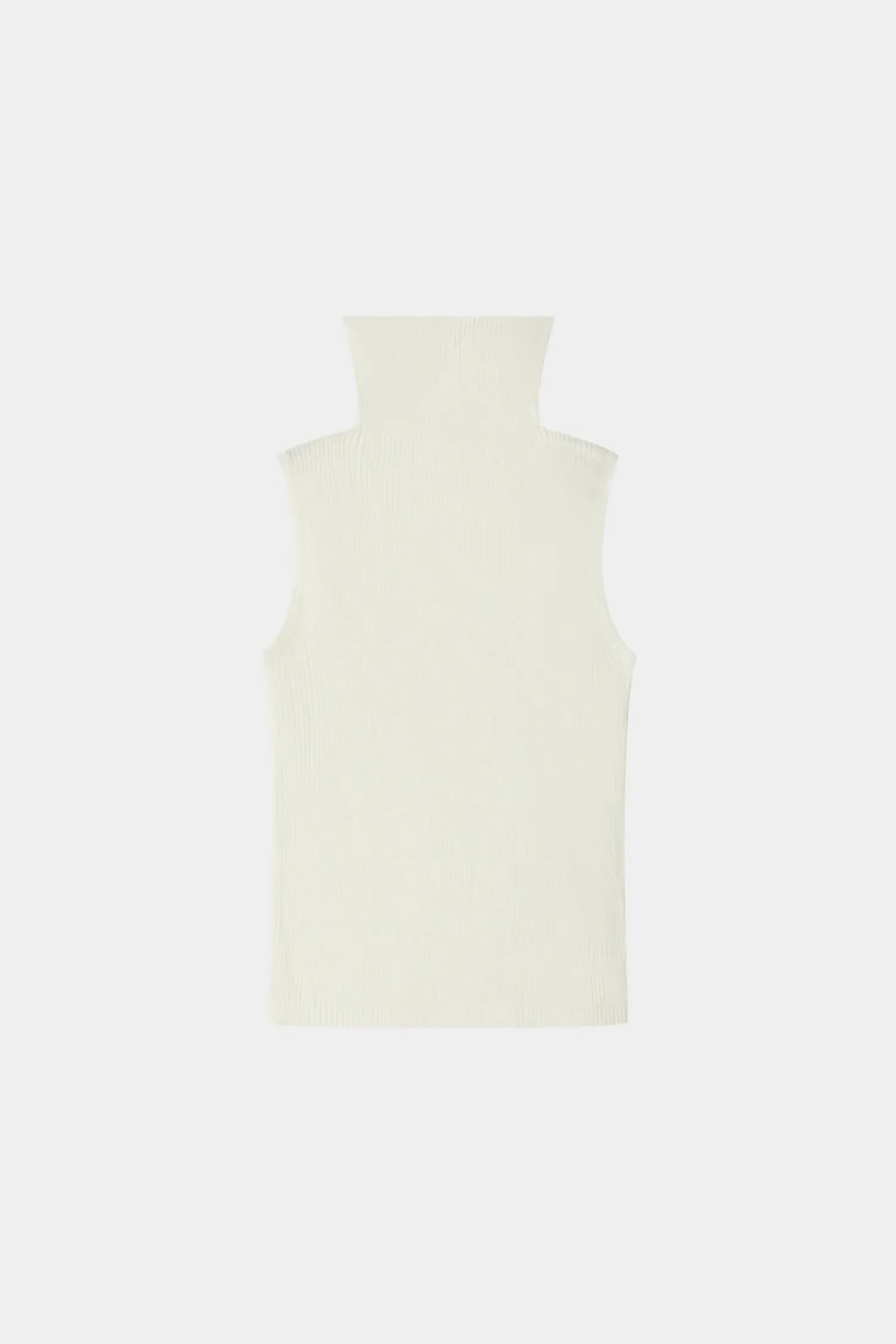 An image of a   31149 Ribbed Sleeveless Turtleneck by  Mirra Masa