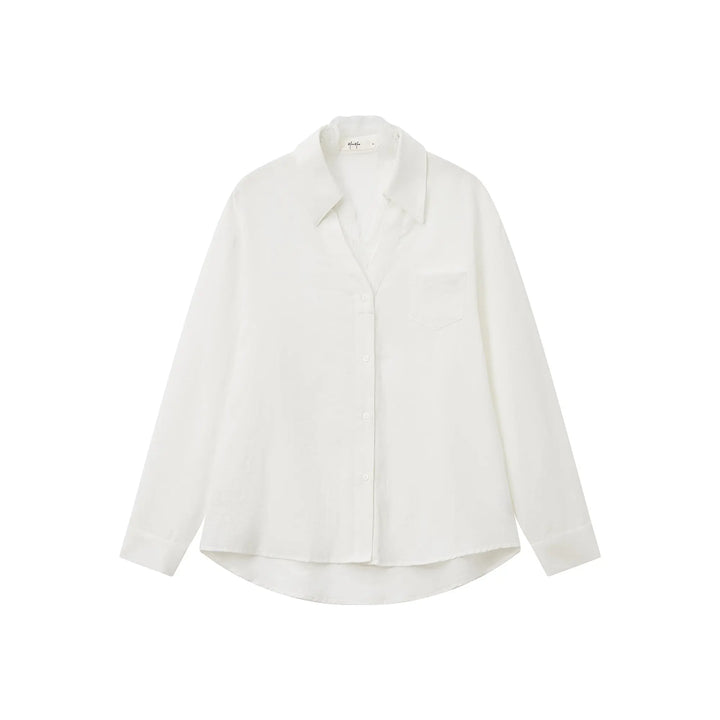An image of a  White / One-Size 31151 Laced and Layered Shirt by  Mirra Masa