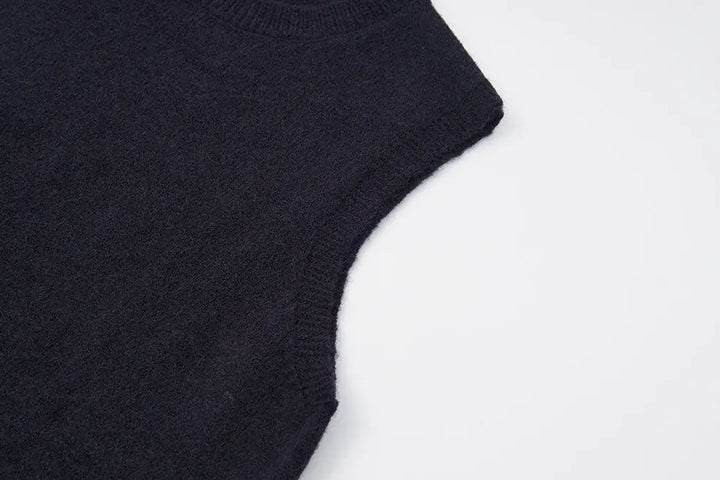 An image of a   31167 Knit Vest with Shoulder Sweater by  Mirra Masa