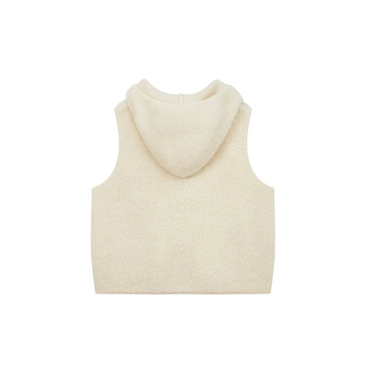 An image of a   31170 Hooded Wool Zip-Up Vest by  Mirra Masa