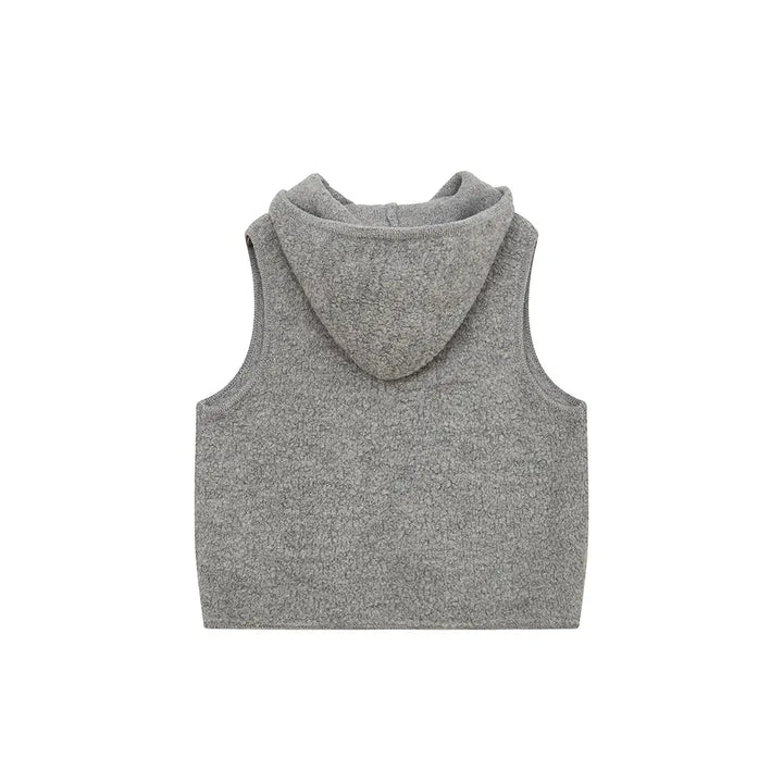 An image of a   31170 Hooded Wool Zip-Up Vest by  Mirra Masa