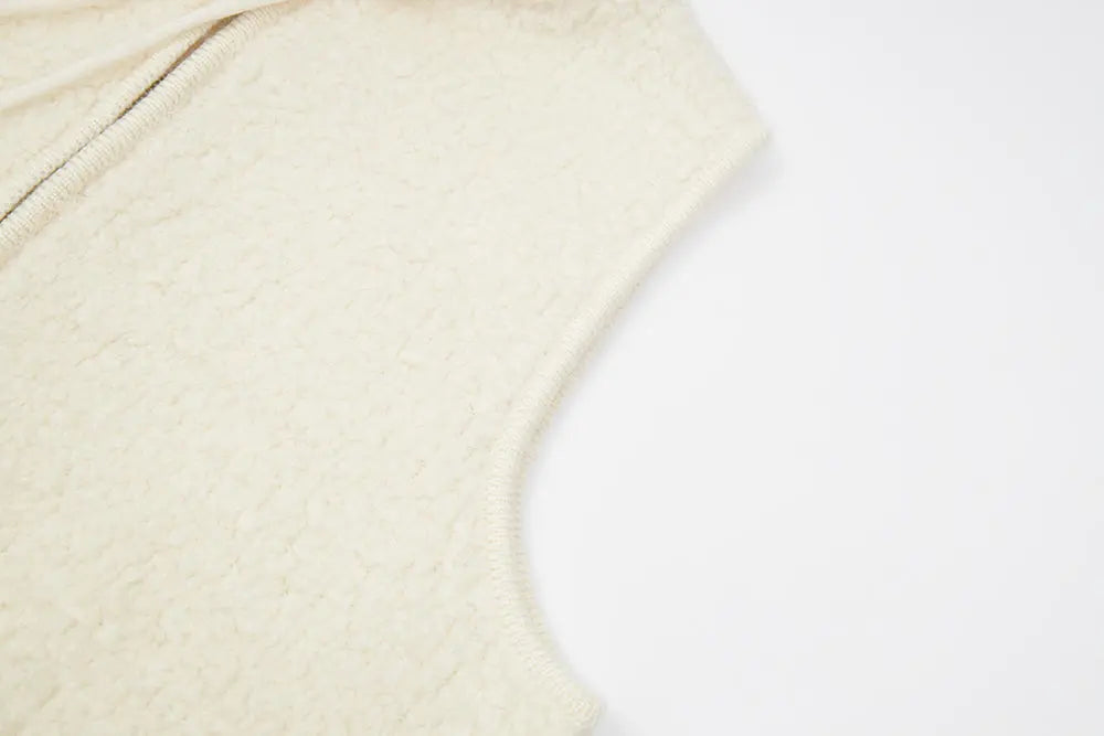 An image of a   31170 Hooded Wool Zip-Up Vest by  Mirra Masa