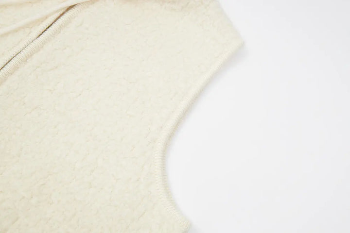 An image of a   31170 Hooded Wool Zip-Up Vest by  Mirra Masa