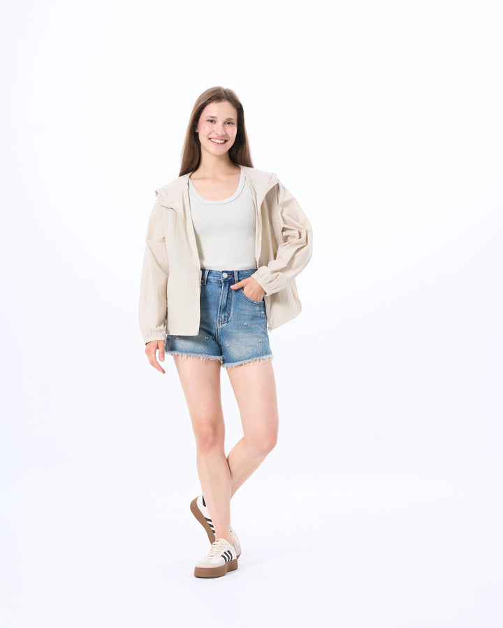 An image of a  Grey / One-Size 31176 Sun Jacket by  Mirra Masa