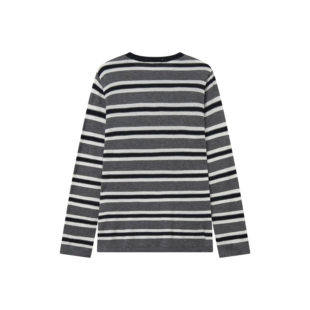 An image of a   31192 Striped Long Sleeve Knit Top by  Mirra Masa