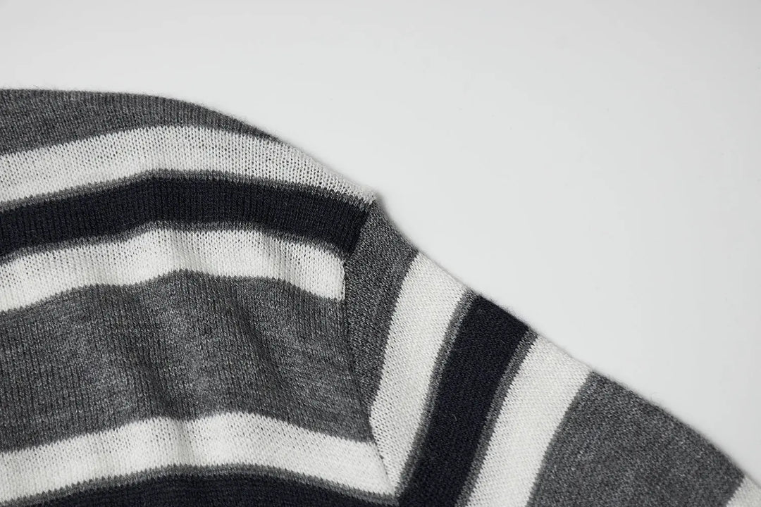 An image of a   31192 Striped Long Sleeve Knit Top by  Mirra Masa