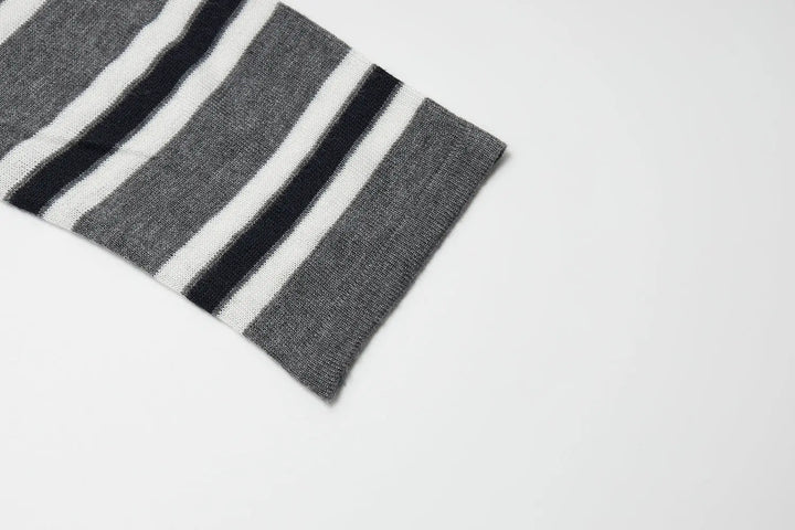 An image of a   31192 Striped Long Sleeve Knit Top by  Mirra Masa
