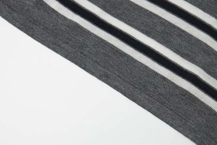 An image of a   31192 Striped Long Sleeve Knit Top by  Mirra Masa