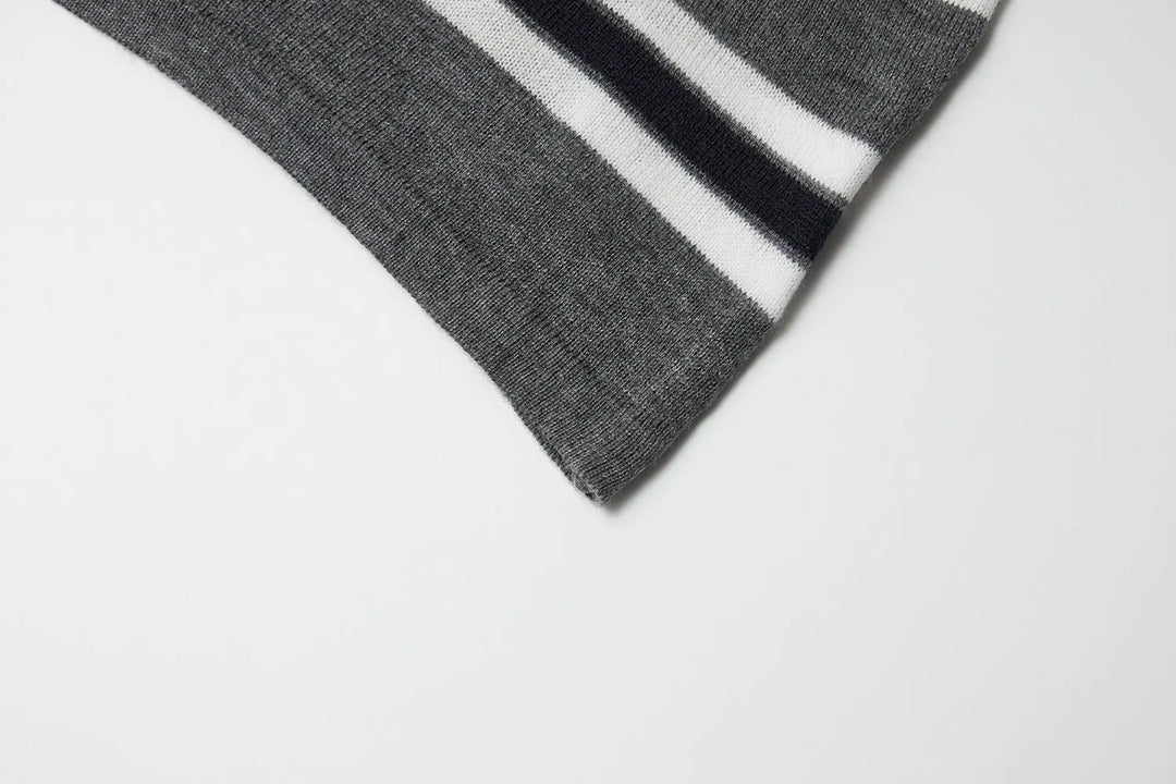 An image of a   31192 Striped Long Sleeve Knit Top by  Mirra Masa