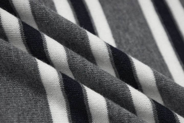 An image of a   31192 Striped Long Sleeve Knit Top by  Mirra Masa