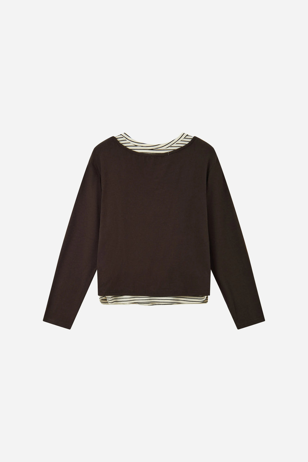 An image of a   31200 Layered Striped Long-Sleeve Top by  Mirra Masa