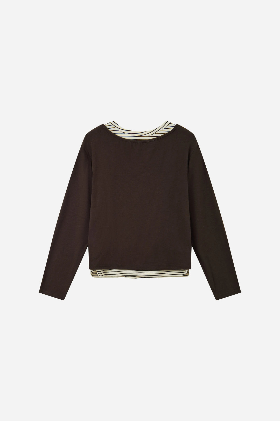 An image of a   31200 Layered Striped Long-Sleeve Top by  Mirra Masa