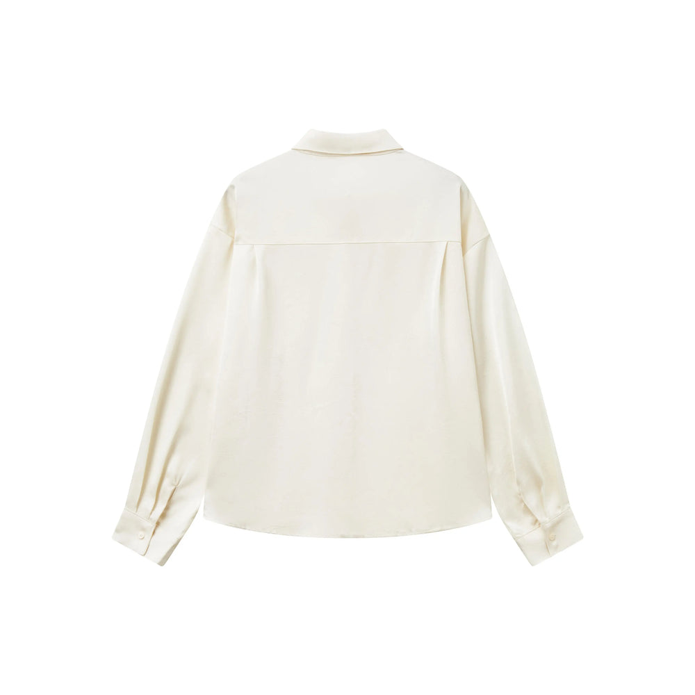 An image of a   31204 Satin Layering Shirt by  Mirra Masa