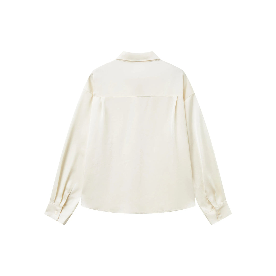 An image of a   31204 Satin Layering Shirt by  Mirra Masa