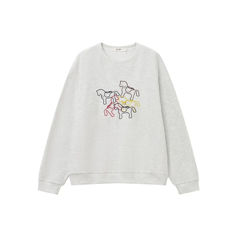 An image of a   31242 Pony Art Crewneck Sweatshirt by  Mirra Masa