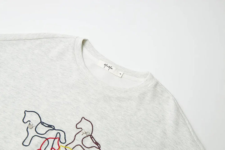 An image of a   31242 Pony Art Crewneck Sweatshirt by  Mirra Masa