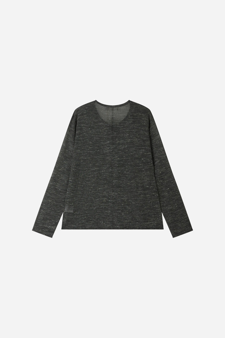 An image of a   31248 Fine Knit Long Sleeve Top by  Mirra Masa