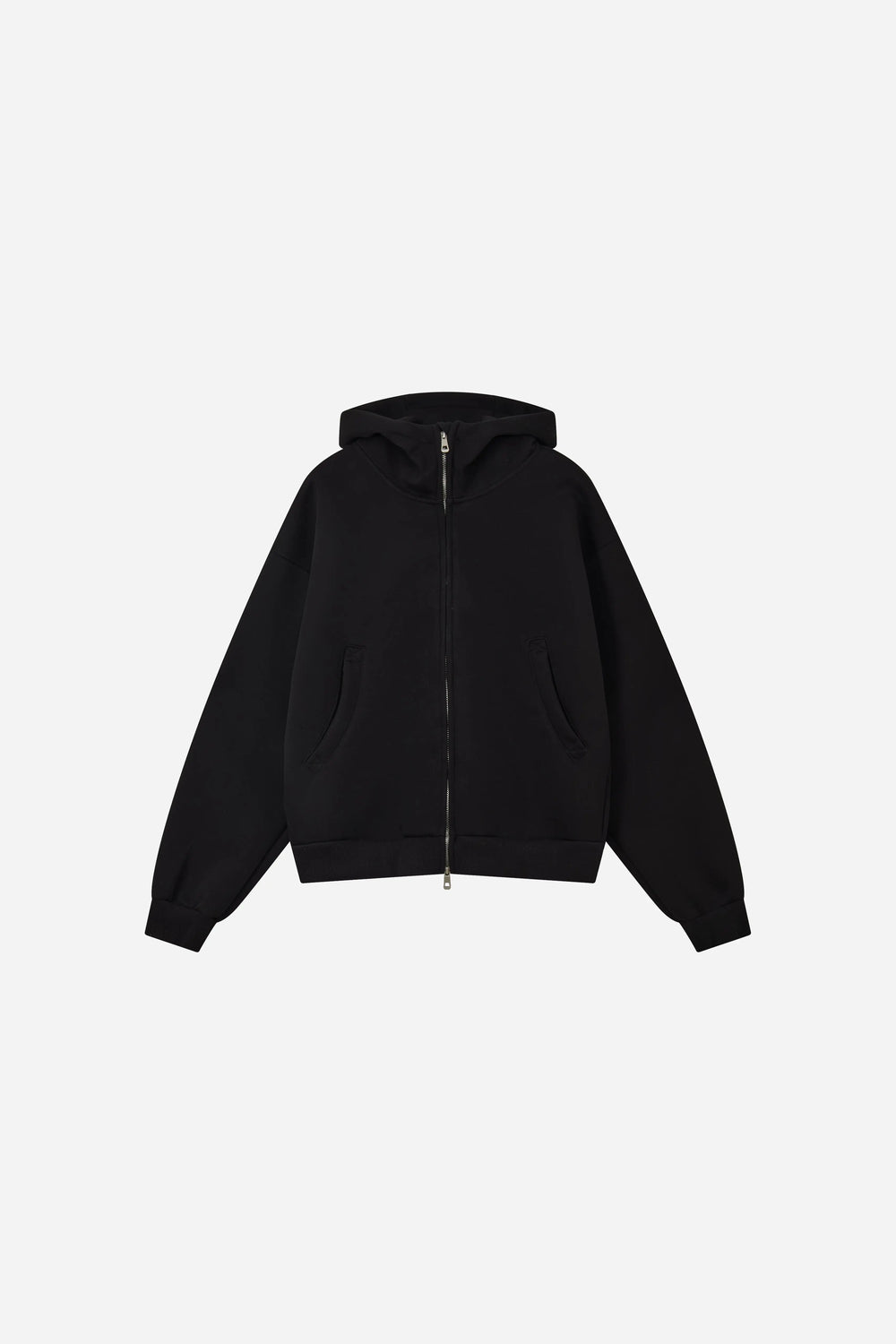 An image of a   31252 Sculpted High-Neck Zip-Up Hoodie by  Mirra Masa