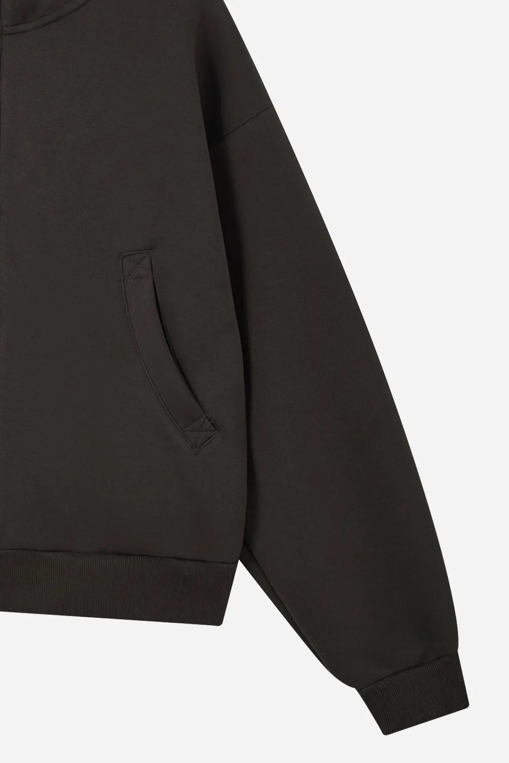 An image of a   31252 Sculpted High-Neck Zip-Up Hoodie by  Mirra Masa