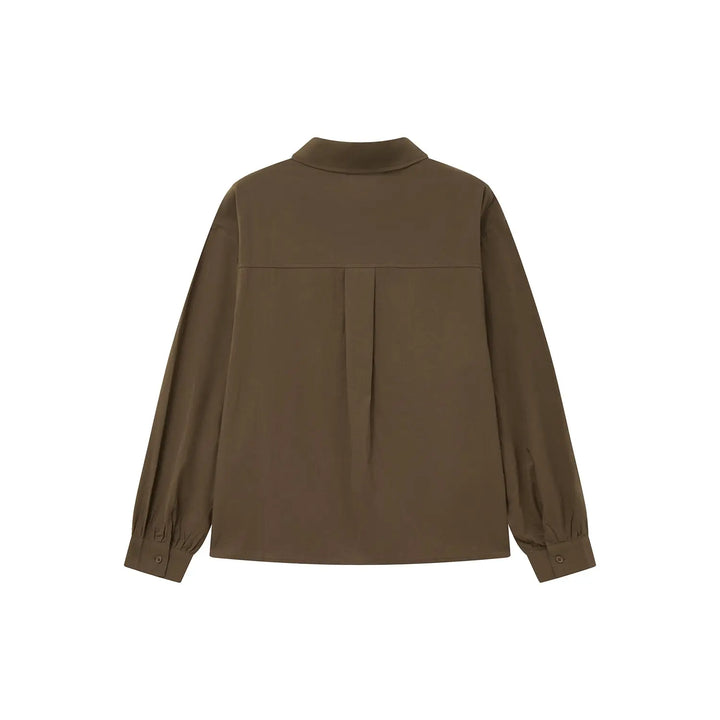 An image of a   31284 Scarf-Tie Collared Blouse by  Mirra Masa