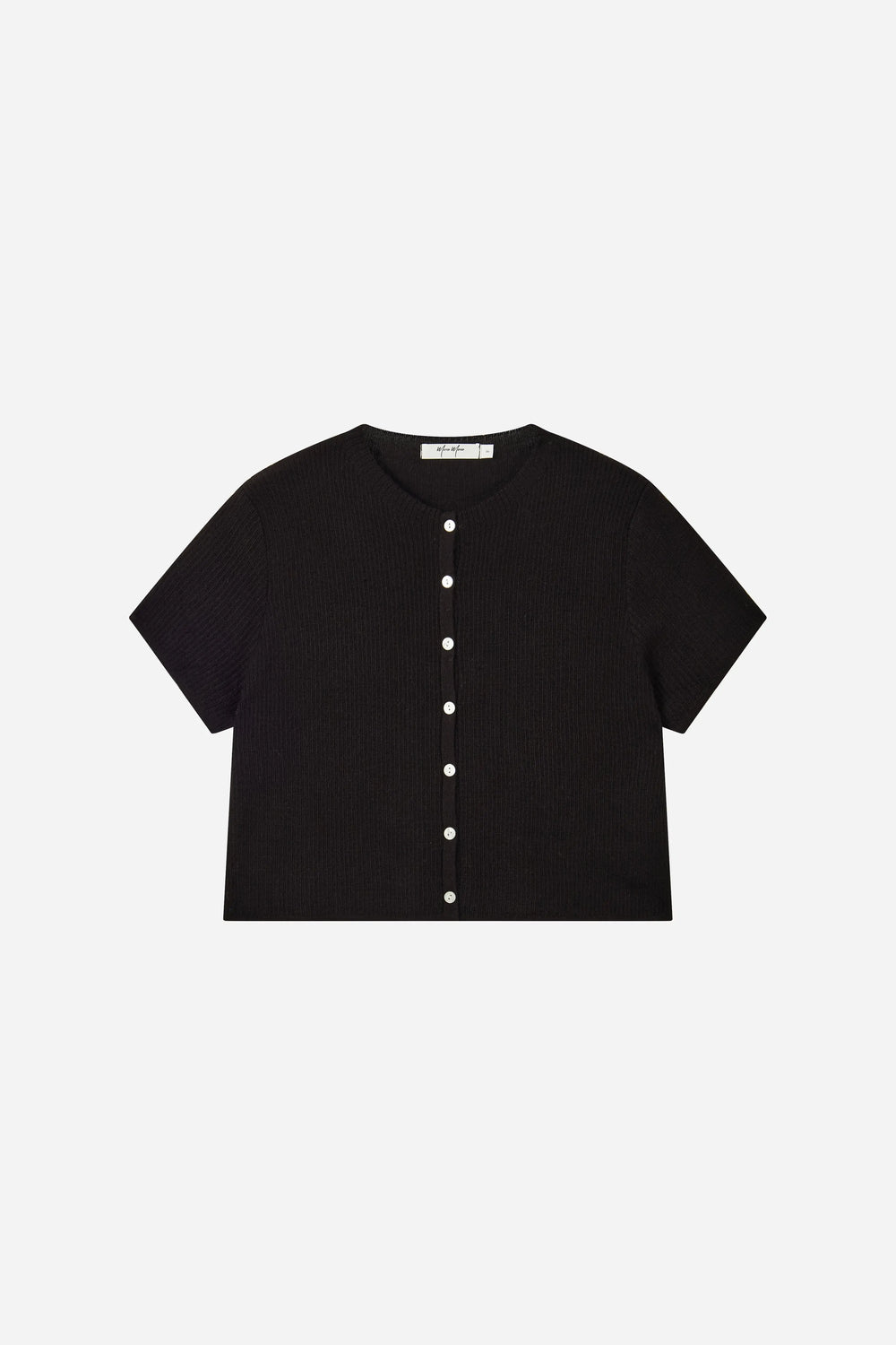 An image of a   31295 Short-Sleeve Knit Cardigan by  Mirra Masa