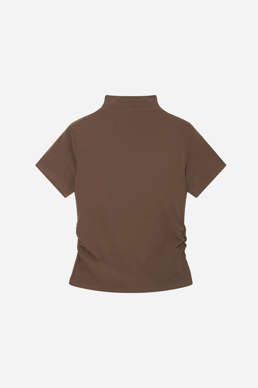 An image of a   31300 Ruched Side Slim-Fit Tee by  Mirra Masa