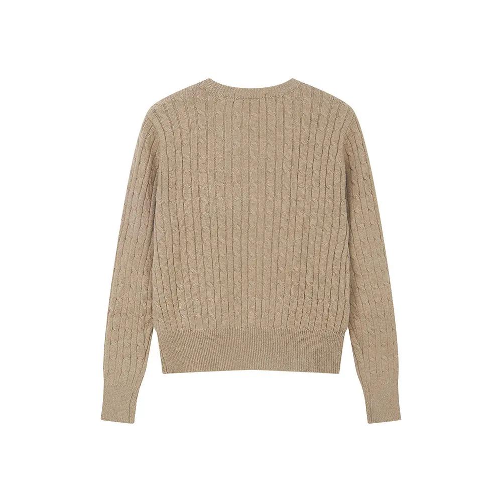 An image of a   31308 Cable Knit Cardigan by  Mirra Masa