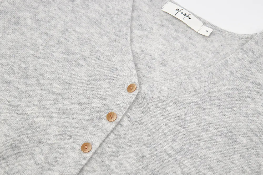 An image of a   31309 V-Neck Wool Cardigan by  Mirra Masa
