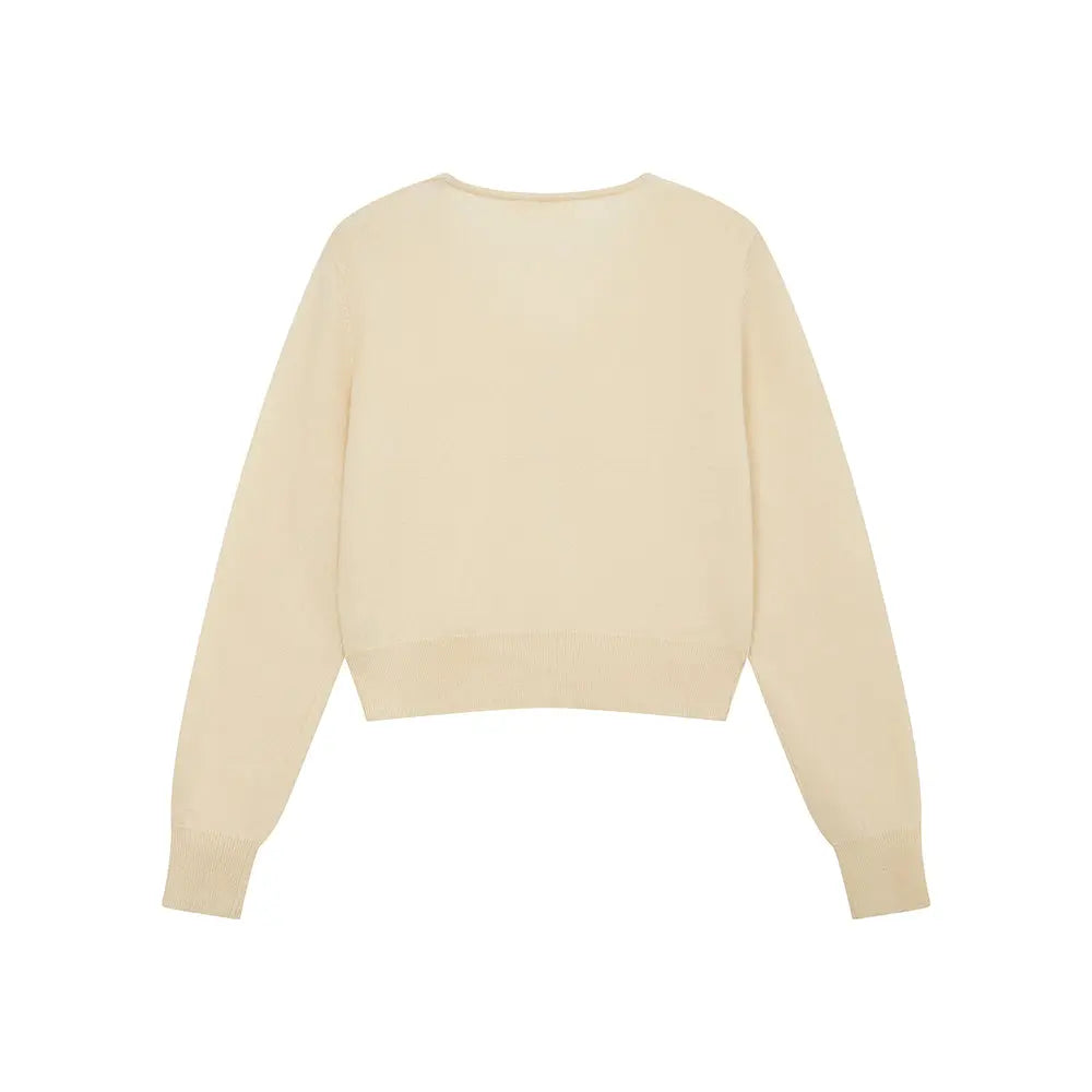 An image of a   31309 V-Neck Wool Cardigan by  Mirra Masa