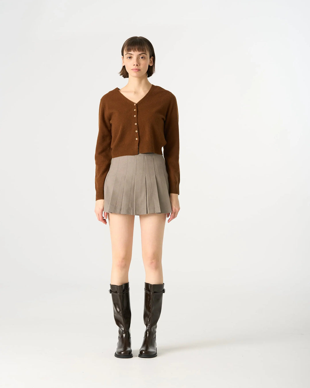 An image of a   31309 V-Neck Wool Cardigan by  Mirra Masa
