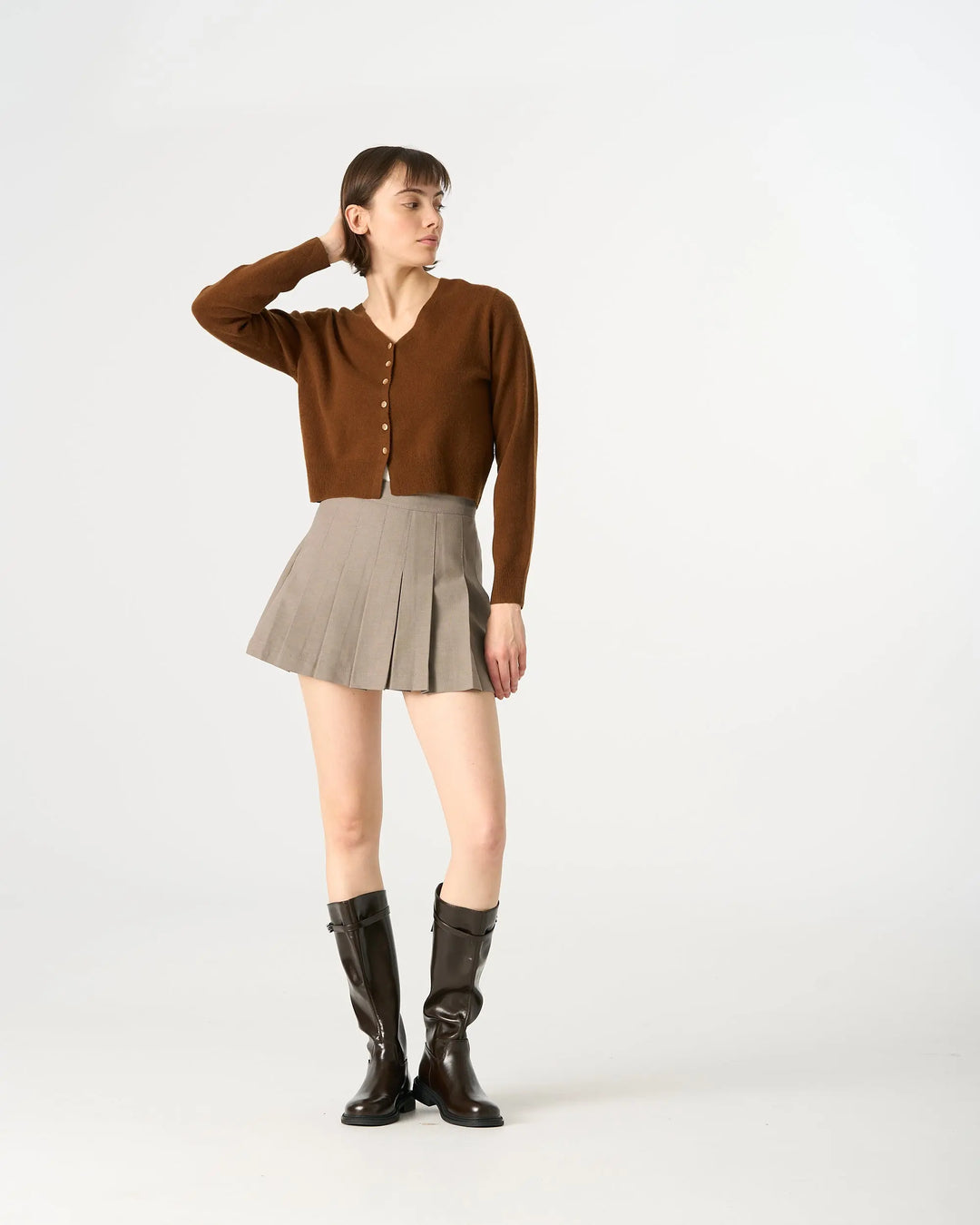 An image of a   31309 V-Neck Wool Cardigan by  Mirra Masa