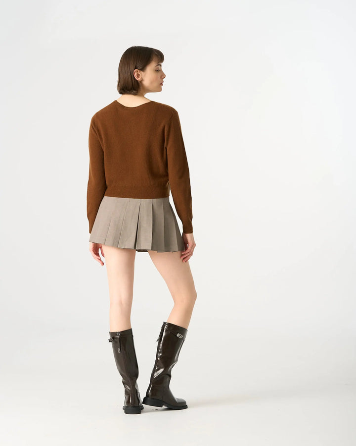 An image of a   31309 V-Neck Wool Cardigan by  Mirra Masa