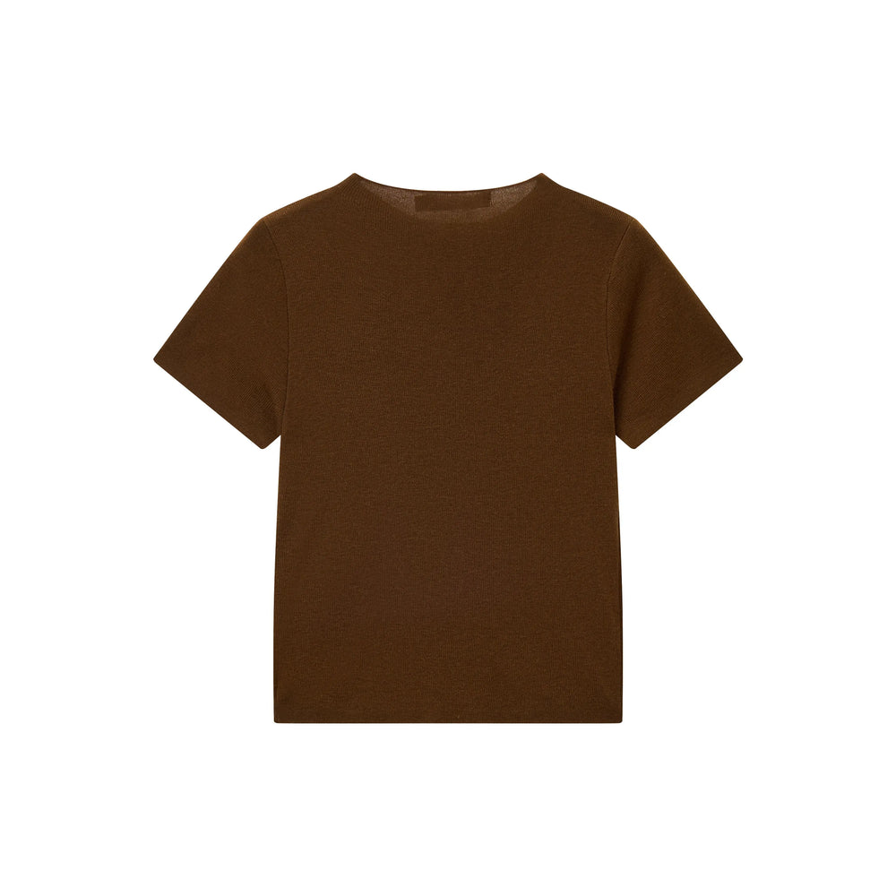 An image of a   31327 Crewneck Knitwear T-Shirt by  Mirra Masa