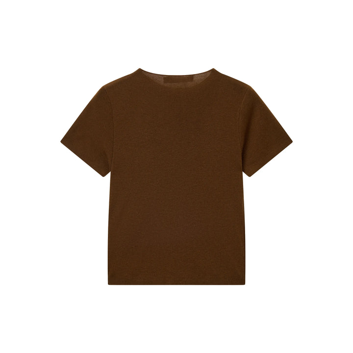 An image of a   31327 Crewneck Knitwear T-Shirt by  Mirra Masa