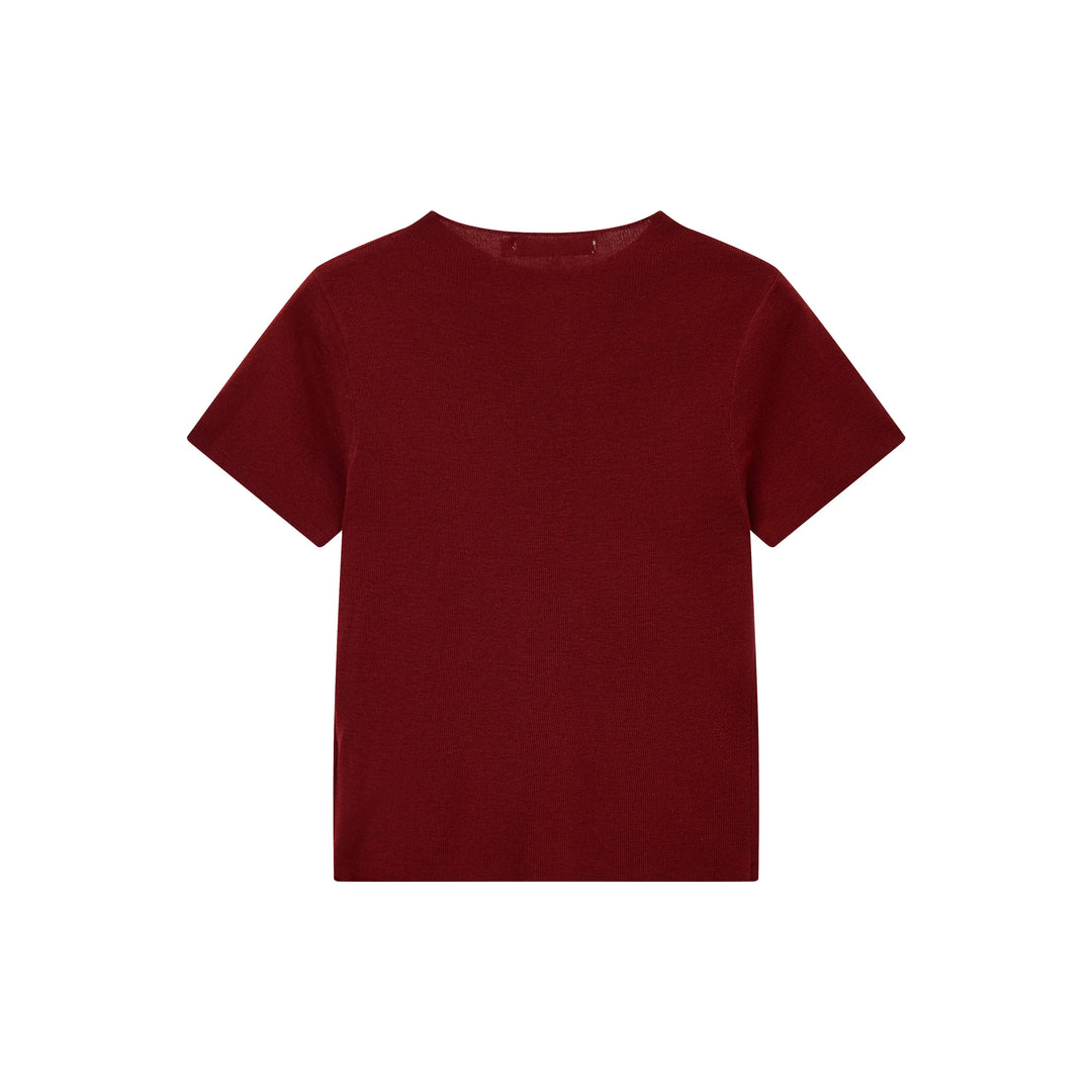 An image of a   31327 Crewneck Knitwear T-Shirt by  Mirra Masa