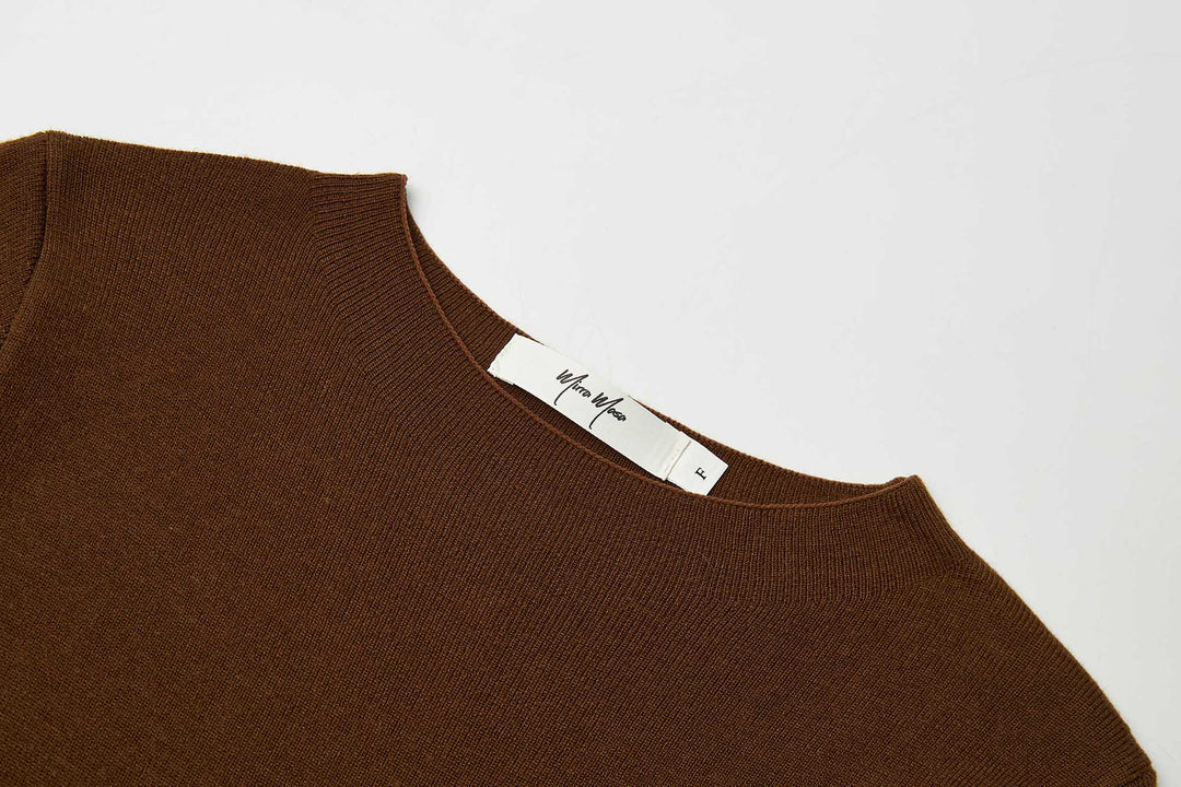 An image of a   31327 Crewneck Knitwear T-Shirt by  Mirra Masa