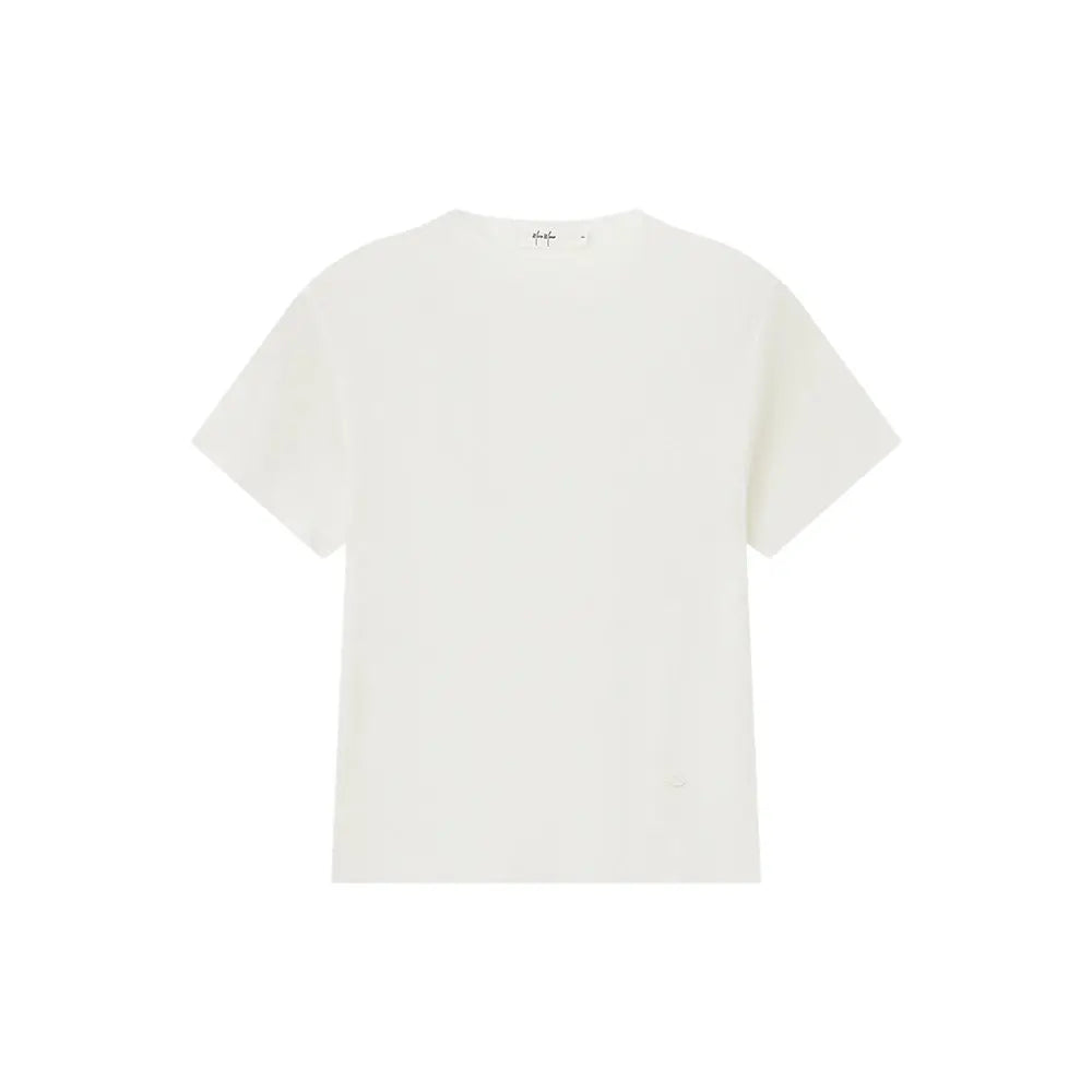 An image of a  White / One-Size 31327 Crewneck Knitwear T-Shirt by  Mirra Masa
