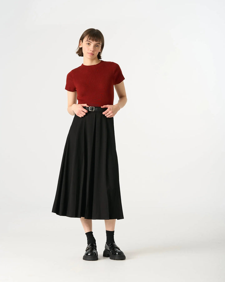 An image of a   31327 Crewneck Knitwear T-Shirt by  Mirra Masa