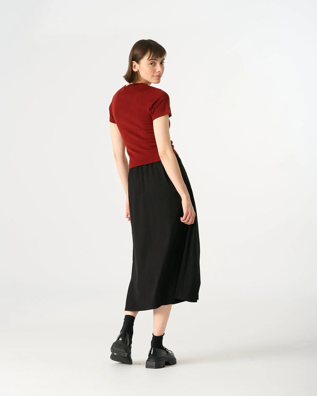 An image of a   31327 Crewneck Knitwear T-Shirt by  Mirra Masa