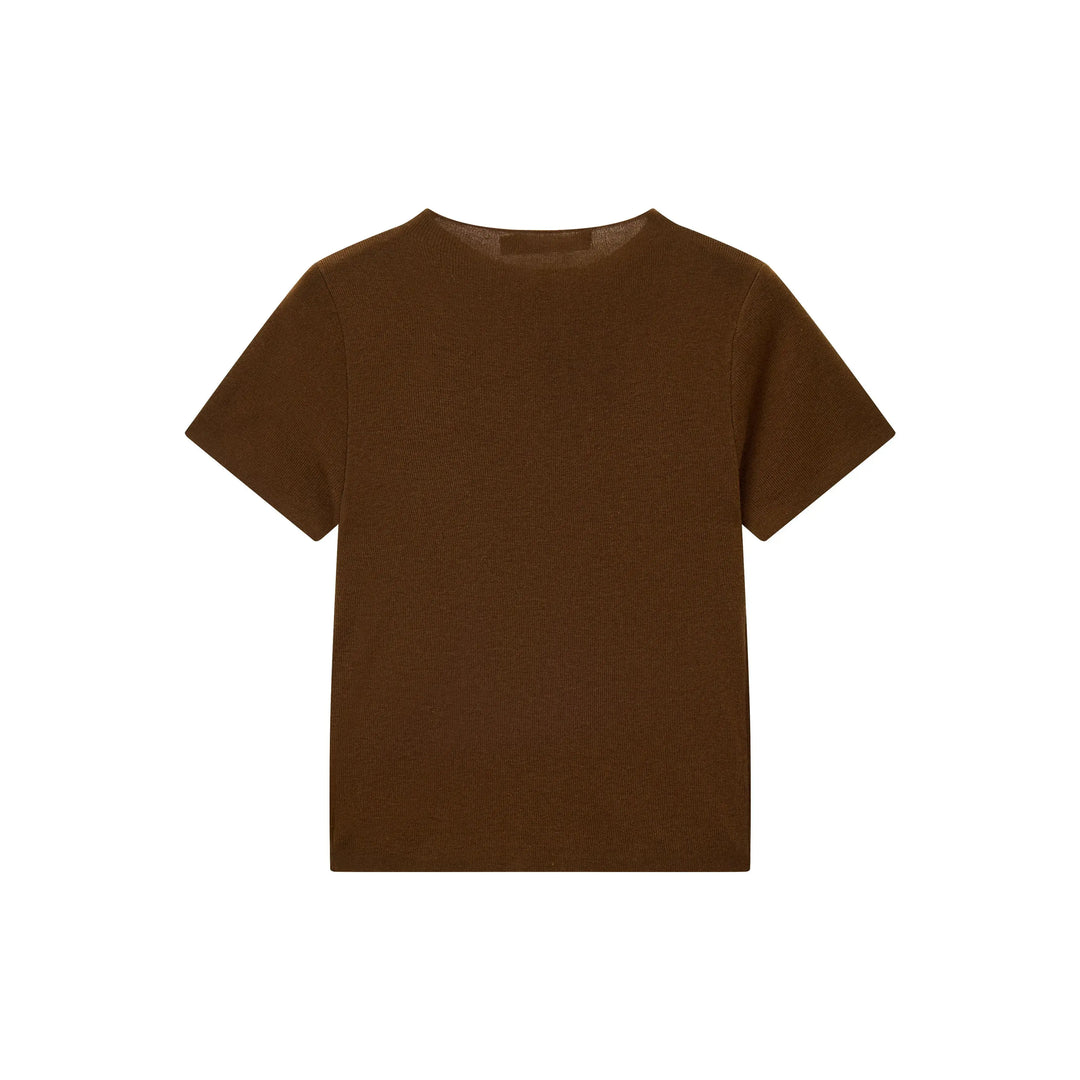An image of a   31327 Crewneck Knitwear T-Shirt by  Mirra Masa