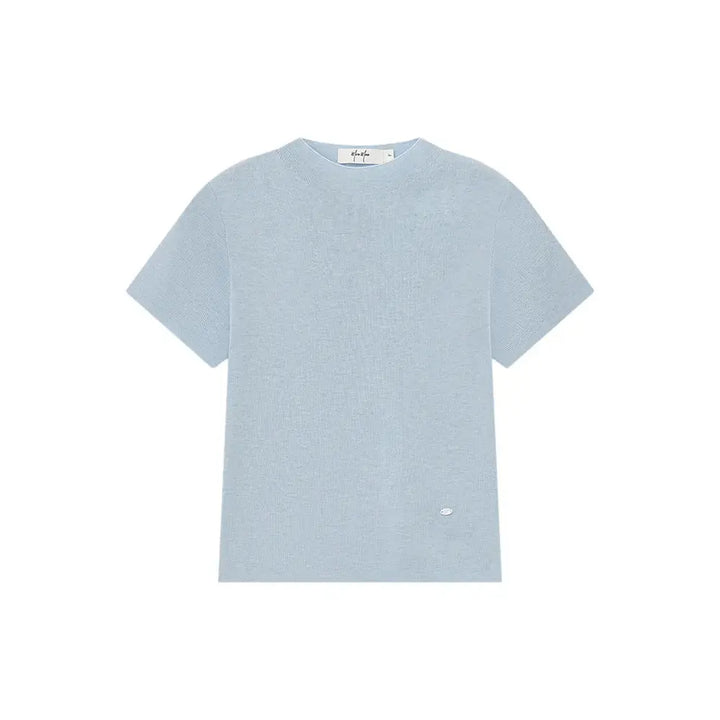 An image of a  Light Blue / One-Size 31327 Crewneck Knitwear T-Shirt by  Mirra Masa