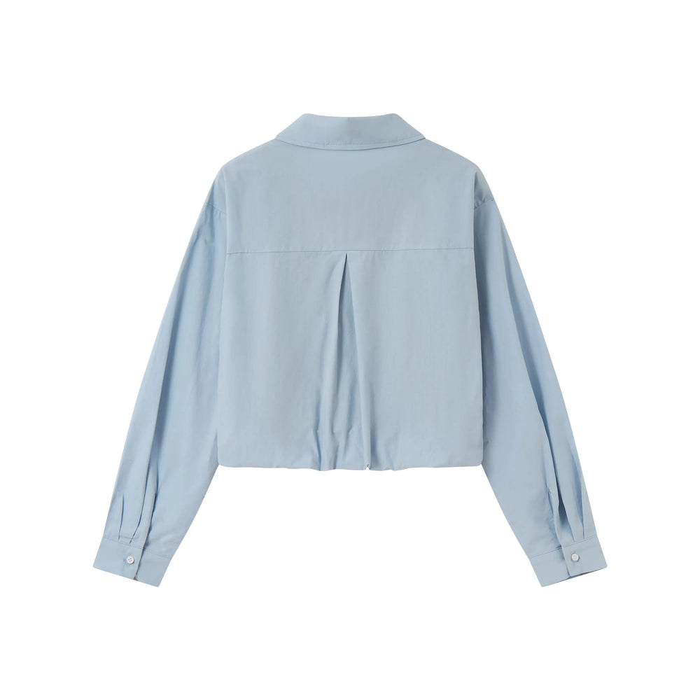 An image of a   31364 Tucked and Cropped Layered Shirt by  Mirra Masa