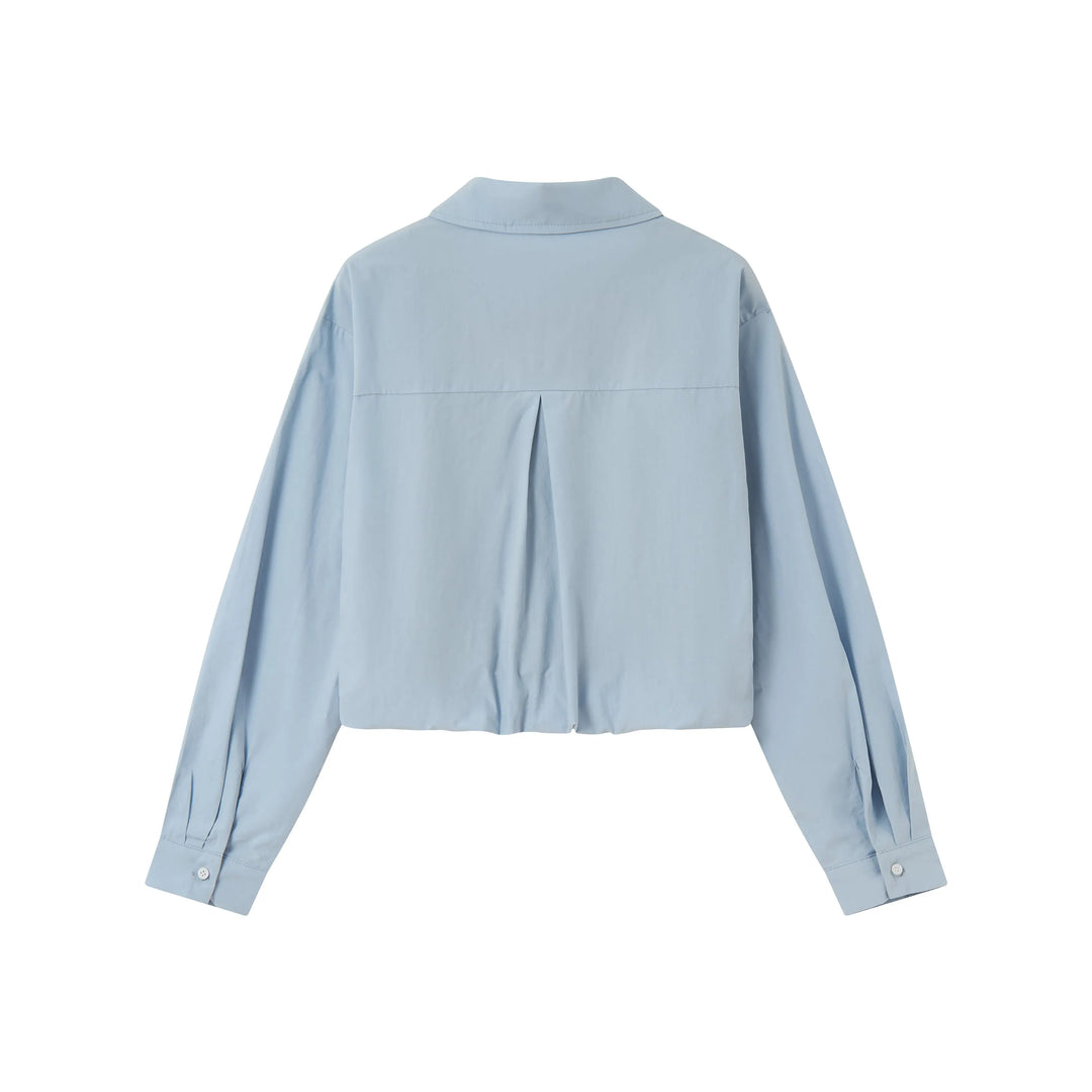 An image of a   31364 Tucked and Cropped Layered Shirt by  Mirra Masa
